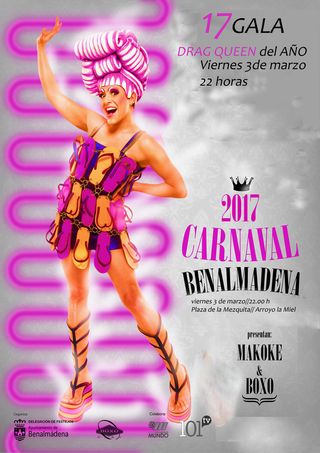 Poster Gala Drag Queen Carnaval de Benalmádena 2017