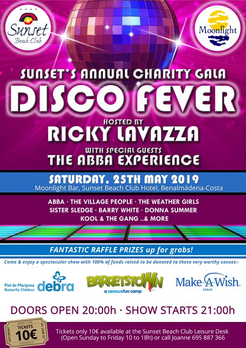 Disco Fever evento benéfico en Sunset Beach Club